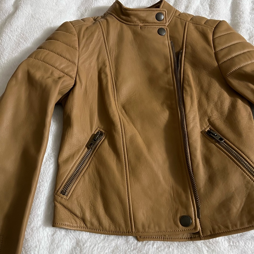 Tan Sheep Leather Coach Jacket - Picture 4 of 14